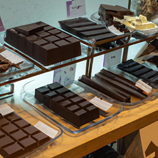 An assortment of chocolate bars with varying caffeine content