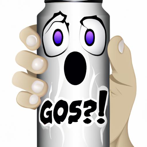 A person's reaction to finding out the high caffeine content in Ghost Energy Drink.
