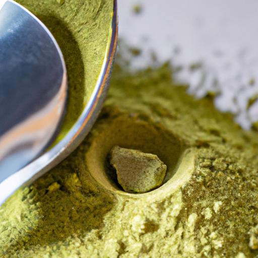 Measuring matcha powder is essential to determine its caffeine content